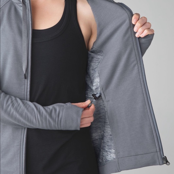 NWOT Lululemon “ Elements” Grey Zip Hoodie - Picture 4 of 7